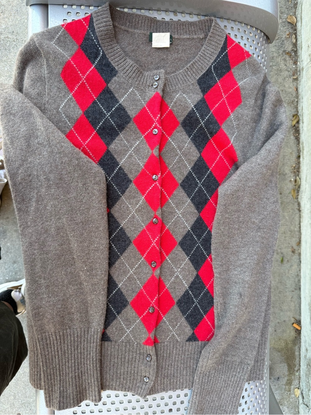 J. Crew Cashmere Sweater in Taupe Brown